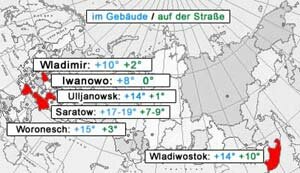 In diesen Regionen hat die Heizsaison noch nicht angefangen (Karte: as/.rufo) 