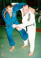 Zwei Schwergewichtler beim Randori: Frank Möller (Deutschland) und Tamerlan Tmenow (Russland) (Foto: Henze/rUFO)