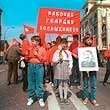 Die Farbe Rot ist nicht mehr beherrschend am 1. Mai in Russland. Foto: rufo