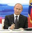 Ist sich seiner Sache sicher: Wladimir Putin bei seiner letzten Bürgersprechstunde 