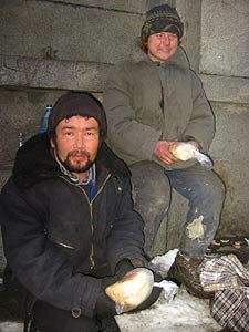 Zwei Obdachlose in Moskau, Foto: Sebastian