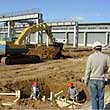 Bauarbeiten am Werk in Kungur (Foto: Knauf.ru)